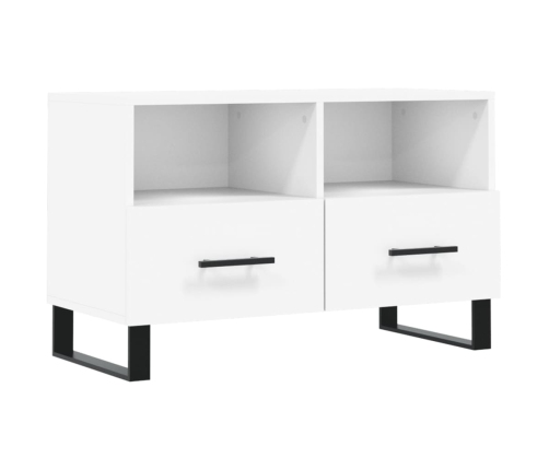 Mueble para TV madera contrachapada blanco 80x36x50 cm