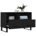 Mueble para TV madera contrachapada negro 80x36x50 cm