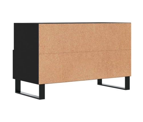 Mueble para TV madera contrachapada negro 80x36x50 cm