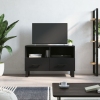 Mueble para TV madera contrachapada negro 80x36x50 cm