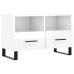 Mueble de TV madera contrachapada blanco brillo 80x36x50 cm