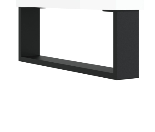 Mueble de TV madera contrachapada blanco brillo 80x36x50 cm