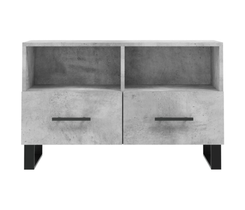 Mueble para TV madera contrachapada gris hormigón 80x36x50 cm