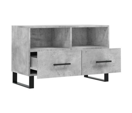 Mueble para TV madera contrachapada gris hormigón 80x36x50 cm