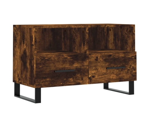 Mueble para TV madera contrachapada roble ahumado 80x36x50 cm