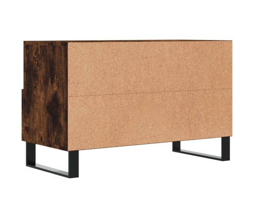 Mueble para TV madera contrachapada roble ahumado 80x36x50 cm