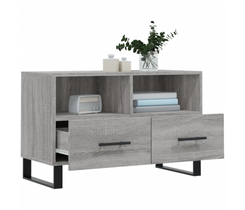 Mueble de TV madera de ingeniería gris Sonoma 80x36x50 cm