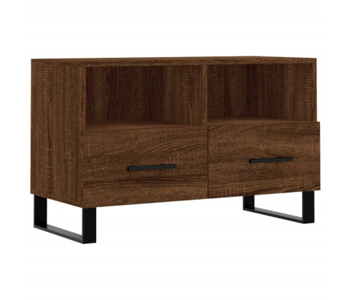 Mueble para TV madera contrachapada roble marrón 80x36x50 cm