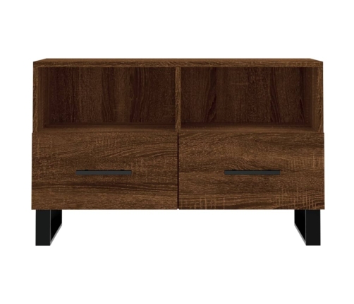 Mueble para TV madera contrachapada roble marrón 80x36x50 cm