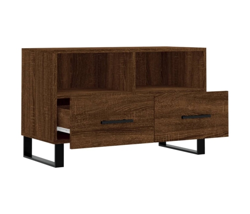 Mueble para TV madera contrachapada roble marrón 80x36x50 cm