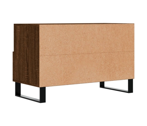 Mueble para TV madera contrachapada roble marrón 80x36x50 cm