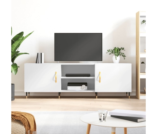 Mueble para TV madera de ingeniería blanco 150x30x50 cm