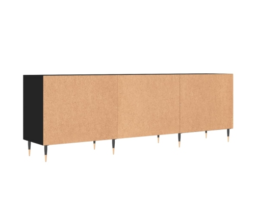 Mueble para TV madera de ingeniería negro 150x30x50 cm