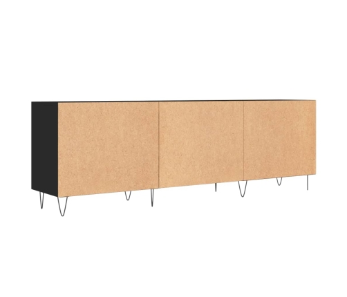 Mueble para TV madera de ingeniería negro 150x30x50 cm