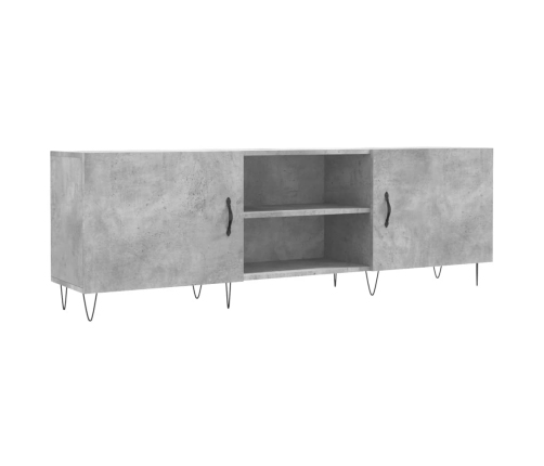 Mueble de TV madera de ingeniería gris hormigón 150x30x50 cm