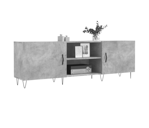 Mueble de TV madera de ingeniería gris hormigón 150x30x50 cm