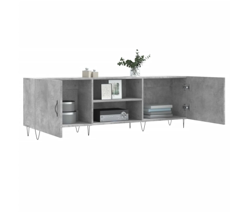 Mueble de TV madera de ingeniería gris hormigón 150x30x50 cm