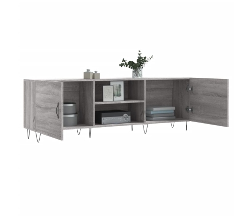 vidaXL Mueble para TV madera de ingeniería gris Sonoma 150x30x50 cm