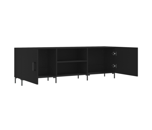 Mueble para TV madera de ingeniería negro 150x30x50 cm