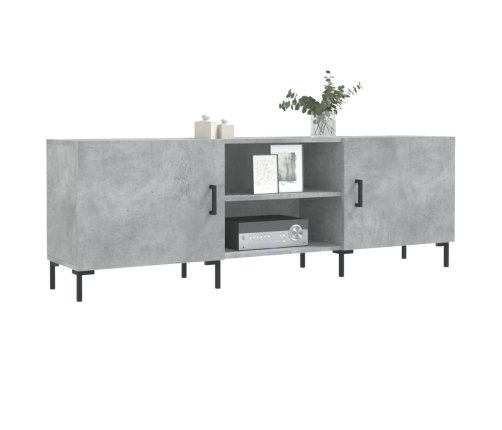 Mueble de TV madera de ingeniería gris hormigón 150x30x50 cm