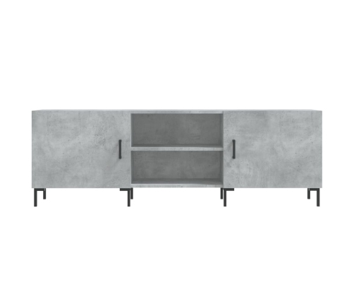 Mueble de TV madera de ingeniería gris hormigón 150x30x50 cm