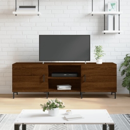 Mueble de TV madera de ingeniería roble marrón 150x30x50 cm