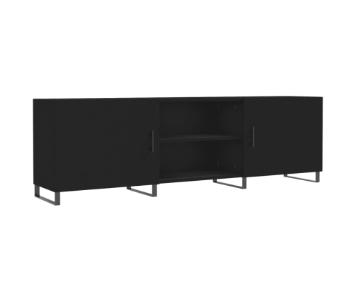 Mueble para TV madera de ingeniería negro 150x30x50 cm