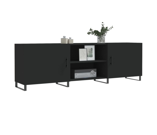 Mueble para TV madera de ingeniería negro 150x30x50 cm