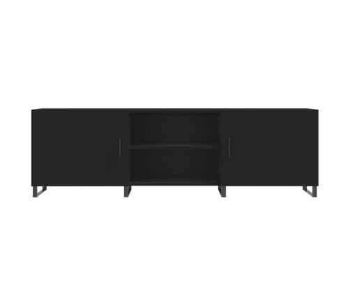 Mueble para TV madera de ingeniería negro 150x30x50 cm