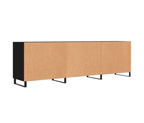 Mueble para TV madera de ingeniería negro 150x30x50 cm