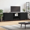 Mueble para TV madera de ingeniería negro 150x30x50 cm