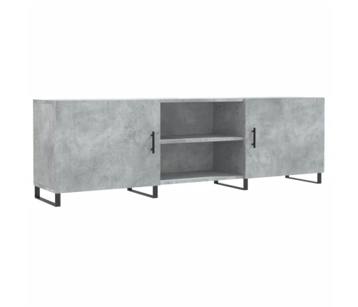 vidaXL Mueble de TV madera de ingeniería gris hormigón 150x30x50 cm