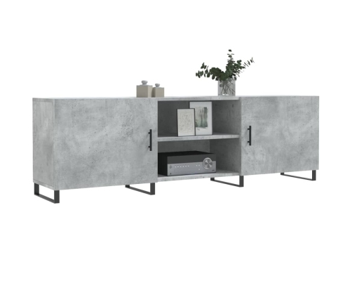 vidaXL Mueble de TV madera de ingeniería gris hormigón 150x30x50 cm