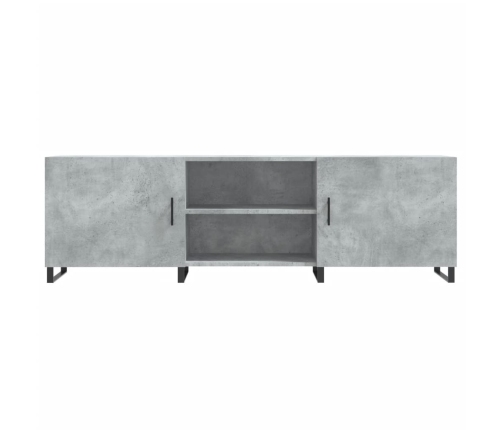 vidaXL Mueble de TV madera de ingeniería gris hormigón 150x30x50 cm