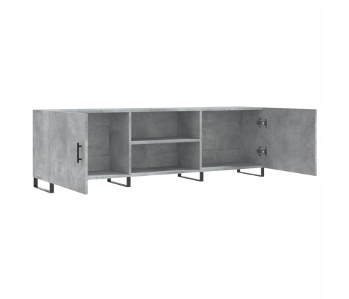 vidaXL Mueble de TV madera de ingeniería gris hormigón 150x30x50 cm