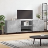 vidaXL Mueble de TV madera de ingeniería gris hormigón 150x30x50 cm