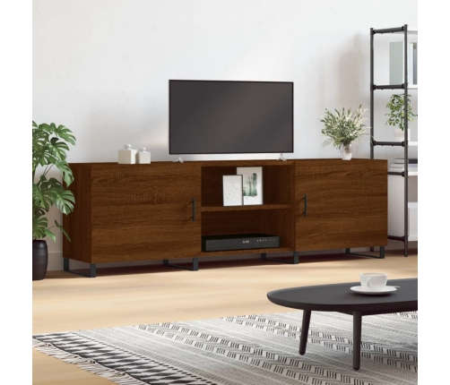 Mueble de TV madera de ingeniería roble marrón 150x30x50 cm