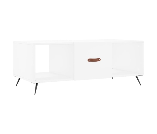 Mesa de centro madera contrachapada blanco 102x50x40 cm