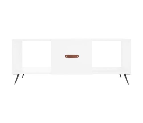 Mesa de centro madera contrachapada blanco 102x50x40 cm