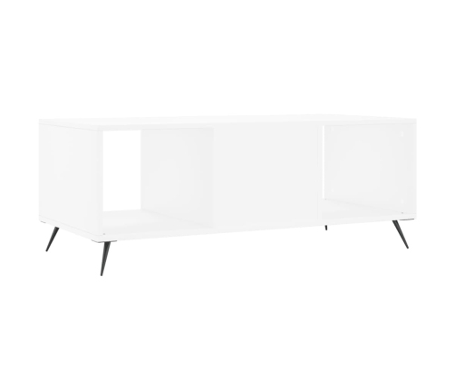 Mesa de centro madera contrachapada blanco 102x50x40 cm