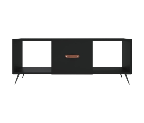 Mesa de centro madera contrachapada negro 102x50x40 cm