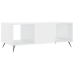 Mesa de centro madera contrachapada blanco brillo 102x50x40 cm