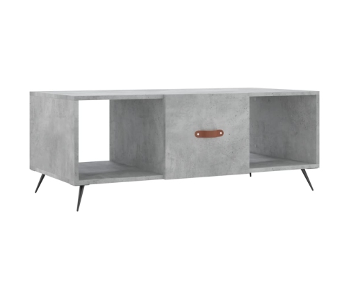 Mesa de centro madera contrachapada gris hormigón 102x50x40 cm