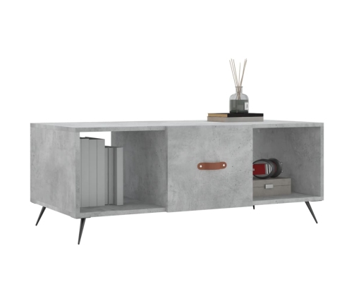 Mesa de centro madera contrachapada gris hormigón 102x50x40 cm