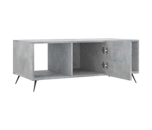 Mesa de centro madera contrachapada gris hormigón 102x50x40 cm