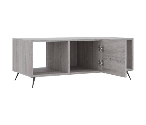 Mesa de centro madera contrachapada gris Sonoma 102x50x40 cm