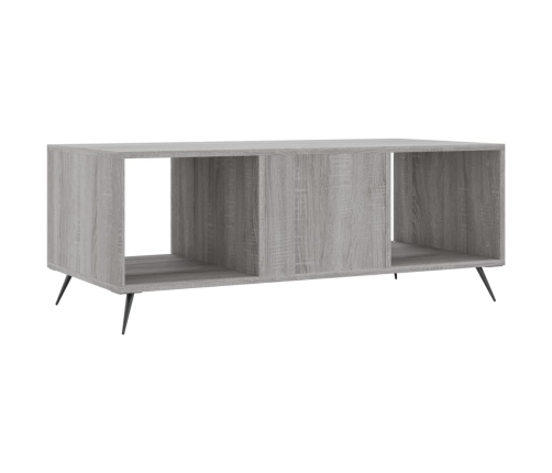 Mesa de centro madera contrachapada gris Sonoma 102x50x40 cm