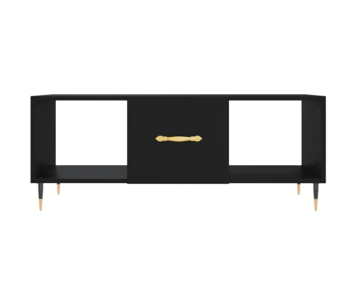 Mesa de centro madera contrachapada negro 102x50x40 cm