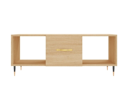 vidaXL Mesa de centro madera contrachapada roble Sonoma 102x50x40 cm