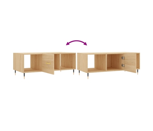 vidaXL Mesa de centro madera contrachapada roble Sonoma 102x50x40 cm